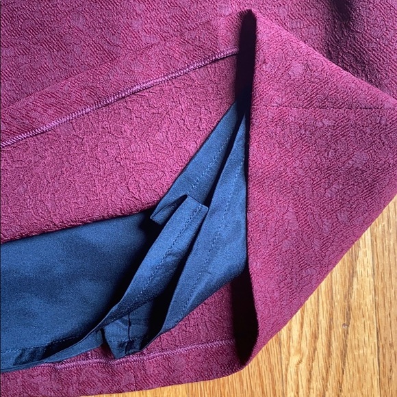 The Kooples Burgundy Scoop Neck Dress - Picture 6 of 8